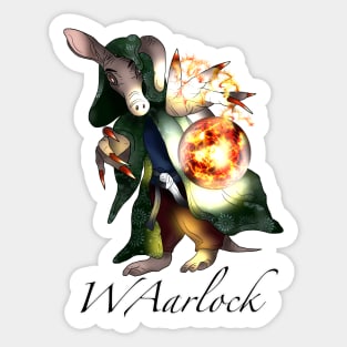 dnd warlock aardvark Sticker